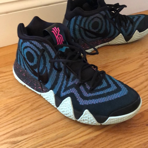 kyrie 4 black laser fuchsia